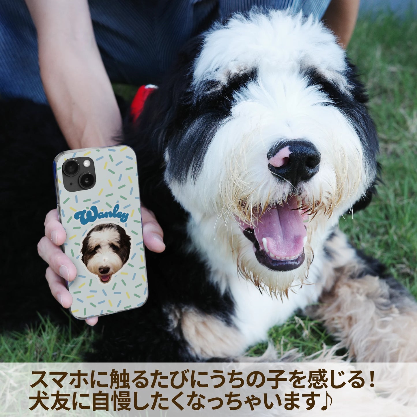 お鼻ぷっくりスマホケース(チョコスプレー)