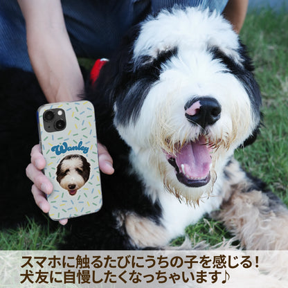 お鼻ぷっくりスマホケース(チョコスプレー)