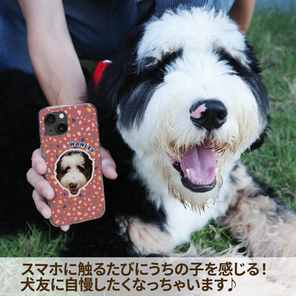 お鼻ぷっくりスマホケース(テラゾー)